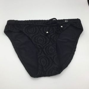 Freya Black Crochet Bikini Swimsuit Bottom S 6-8